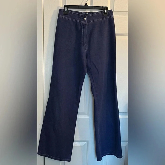 Vintage Blue Flare Jeans with Embroidery - Picture 2 of 9